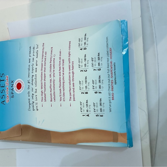 Spanx Red Hot Label Assets Size 5/E High Waist  Footless New in Package - Picture 4 of 7